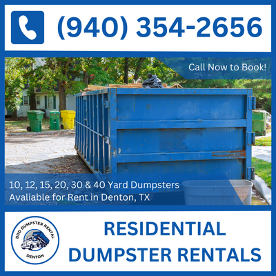 Residential Dumpster Rental Made Simple in Denton, Texas - Denton County - DDD Dumpster Rental Denton